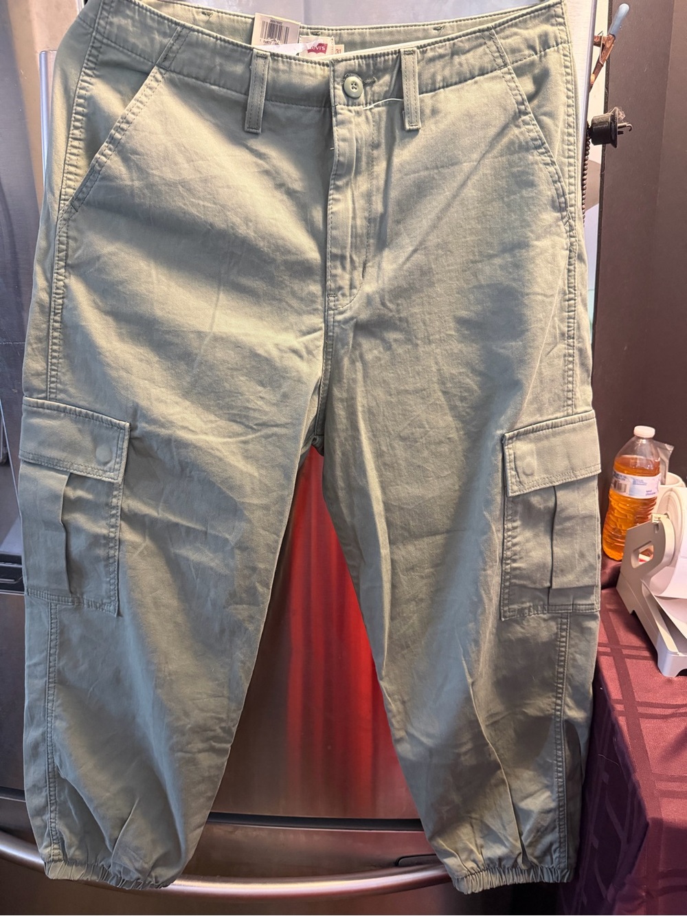 Levi's Olive Green Cargo Pants with Patch Pocket